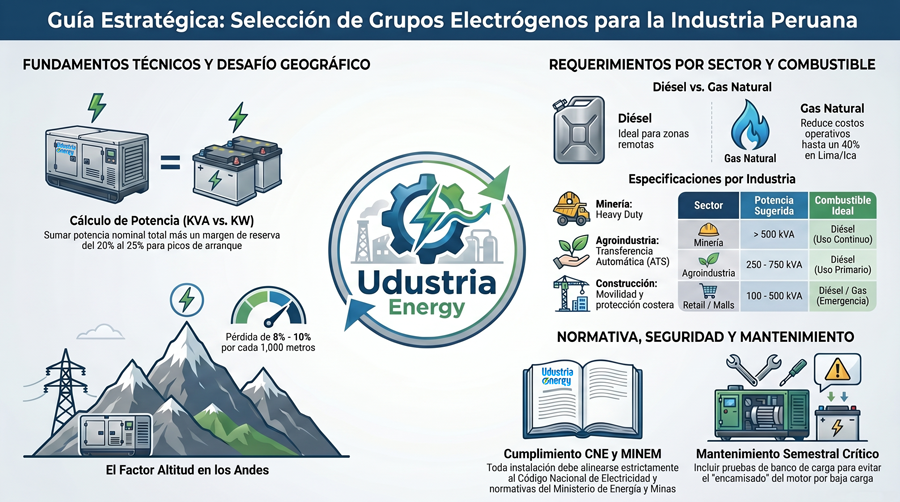 Cómo elegir un grupo electrógeno por industria en el Perú 2 Blog5 Elegir un grupo electrogeno por industria Udustria Energy Foto 2